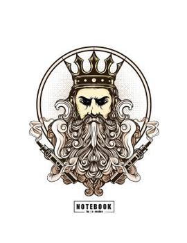 Notebook: King of the sea on white cover and Dot Graph Line Sketch pages, Extra large (8.5 x 11) inches, 110 pages, White paper, Sketch, Draw and Paint