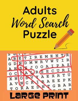 Paperback Adults Word Search Puzzle: Wordsearch puzzle books for adults entertainment Large Print [Large Print] Book