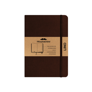 Paperback Moustachine Classic Linen Medium Brown Blank Flex Book