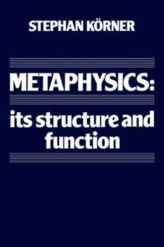 Paperback Metaphysics: Its Structure and Function Book