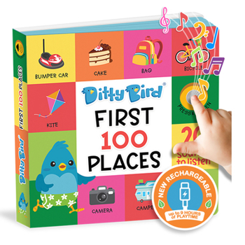 DITTY BIRD Baby Sound Toy: Our First 100 Places Interactive Book is The Perfect Musical Toys for 1 Year Old boy Girl Gifts. Electronic Early Development Toys for Toddlers 1-3.