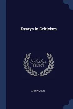 Paperback Essays in Criticism Book