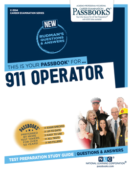 Paperback 911 Operator (C-3594): Passbooks Study Guide Volume 3594 Book