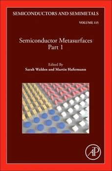 Hardcover Semiconductor Metasurfaces, Part 1: Volume 115 Book
