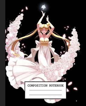 Notebook: Anime Japan Sailor Moon Soft Glossy Cover Graph Paper Pages Book 7.5 x 9.25 Inches 110 Pages