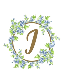 Paperback I: Beautiful Monogram Initial I Notebook - Lined Writing Notebook Journal 8.5" x 11" with 120 Pages Book