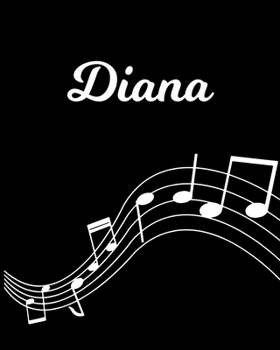 Diana: Sheet Music Note Manuscript Notebook Paper | Personalized Custom First Name Initial D | Musician Composer Instrument Composition Book | 12 ... Guide | Create Compose & Write Creative Songs