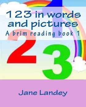 Paperback 123 in words and pictures: A brim reading book