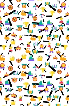 Lined Notebook A5 Size 110 Pages: Funny Ruled Journal. Cute Sport Player Coach Winner Award Trophy Ornament 051 Unique Student Teacher Blank ... Planner Great For Home School Office Writing