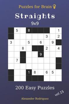 Paperback Puzzles for Brain - Straights 200 Easy Puzzles 9x9 vol.15 Book