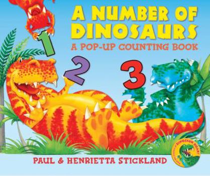 Hardcover A Number of Dinosaurs: A Pop-Up Counting Book