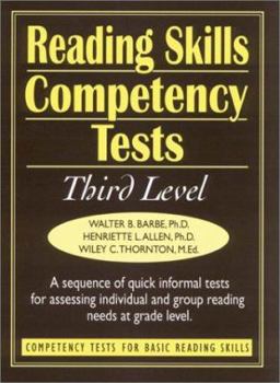 Paperback Reading Skills Competency Tests: Third Level [With Folded Chart] Book