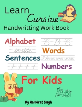 Paperback Learn Cursive: Handwriting Work book