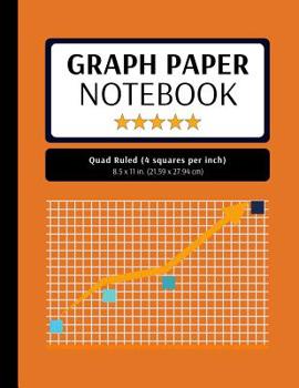 Paperback Graph Paper Notebook: 200 Pages, 4x4 Quad Ruled, Grid Paper Composition (Large, 8.5x11 in.) Book