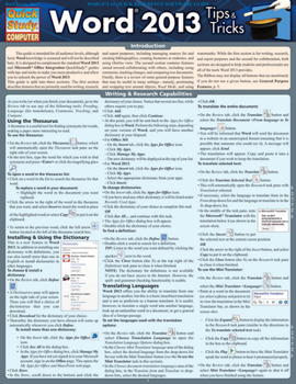 Misc. Word 2013 Tips & Tricks Book