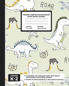 Paperback Primary Composition Notebook Story Paper Journal: Handwriting & Drawing Sheets for Kindergarten to 2nd Grade Elementary Students, Picture Space & Dash Book