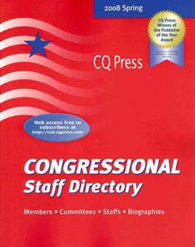 Paperback Congressional Staff Directory 2008/Spring Book