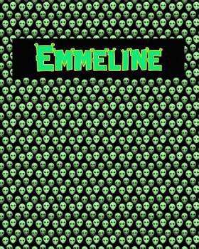 Paperback 120 Page Handwriting Practice Book with Green Alien Cover Emmeline: Primary Grades Handwriting Book
