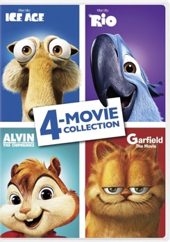 DVD Ice Age / Rio / Alvin & Chipmunks / Garfield Book