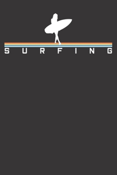 Notebook: Retro Surfing Surfer Girl Gift Dot Grid 6x9 120 Pages