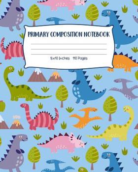 Paperback Primary Composition Notebook: Little Dinosaur Handwriting Practice Paper Book