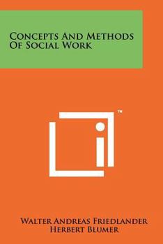 Paperback Concepts And Methods Of Social Work Book