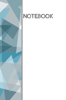 Paperback Notebook: Blue triangle pattern wrap around design notebook: 90 blank lined pages: 6x9 Book