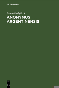 Anonymus Argentinensis: Fragmente zur Geschichte des Perikleischen Athen