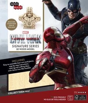 Paperback Incredibuilds: Marvel's Captain America: Civil War: Iron Man Signature Series 3D Wood Model Book