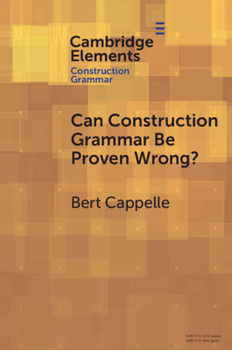 Paperback Can Construction Grammar Be Proven Wrong? Book