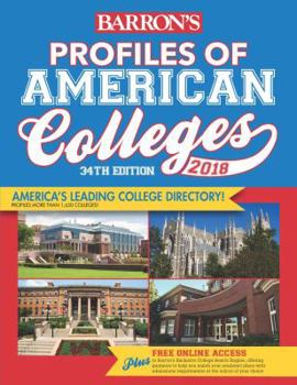 Paperback Profiles of American Colleges 2018 Book