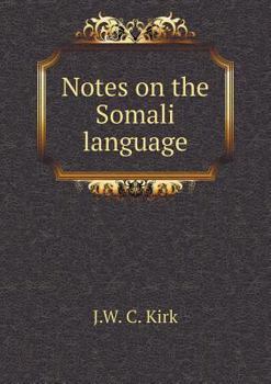 Paperback Notes on the Somali language Book