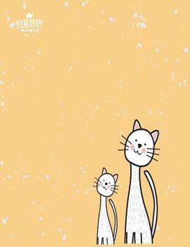 Notebook: Cats on yellow cover and Dot Graph Line Sketch pages, Extra large (8.5 x 11) inches, 110 pages, White paper, Sketch, Draw and Paint