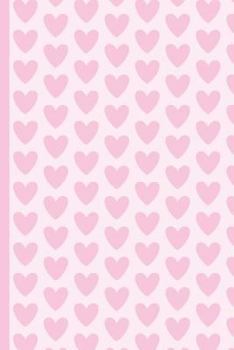 Paperback Pink Heart Pattern, Valentine's Day Love: Wide Ruled Notebook Book