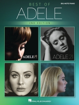 Paperback Best of Adele for Big-Note Piano - 2nd Edition: Easy Songbook with Lyrics Book