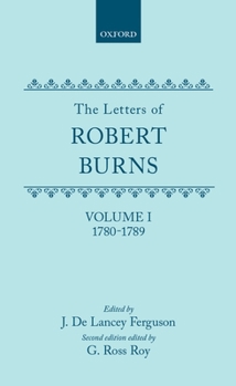 Hardcover The Letters of Robert Burns: 1780-1789 Book