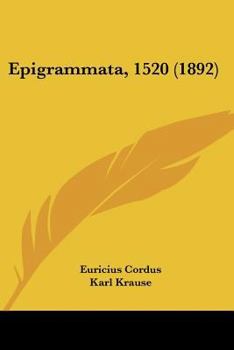 Paperback Epigrammata, 1520 (1892) Book