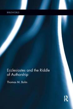 Paperback Ecclesiastes and the Riddle of Authorship Book