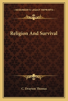 Paperback Religion And Survival Book