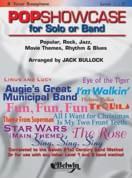 Paperback PopShowcase for Solo or Band: B-flat Tenor Saxophone (Belwin 21st Century Band Method) Book