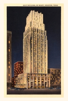 Paperback Vintage Journal Gulf Building at Night, Houston, Texas Book