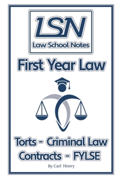 Paperback Law School Notes: First Year Law Book