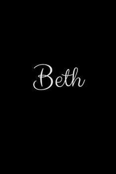 Beth: notebook with the name on the cover, elegant, discreet, official notebook for notes