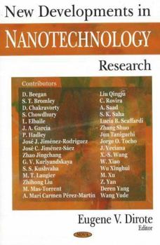 Hardcover New Developments in Nanotechnology Research Book