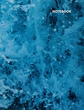 Paperback Notebook: Lined Journal Notebook - Blue Ocean Wave - 120 pages - Large (8.5 x 11 inches) - College Ruled Book