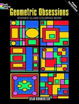 Paperback Geometric Obsessions Stained Glass Coloring Book