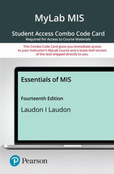 Printed Access Code Mylab MIS with Pearson Etext -- Combo Access Card -- For Essentials of MIS Book