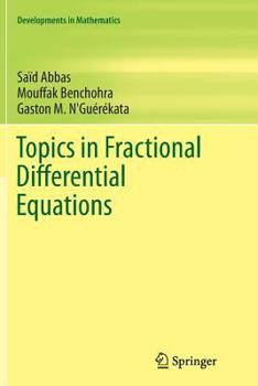 Paperback Topics in Fractional Differential Equations Book