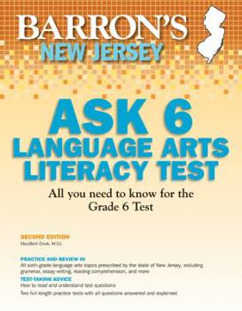 Paperback Barron's New Jersey Ask 6 Language Arts Literacy Test Book