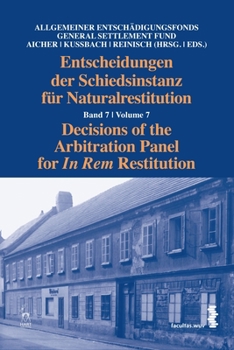 Hardcover Decisions of the Arbitration Panel for in Rem Restitution, Volume 7 Book